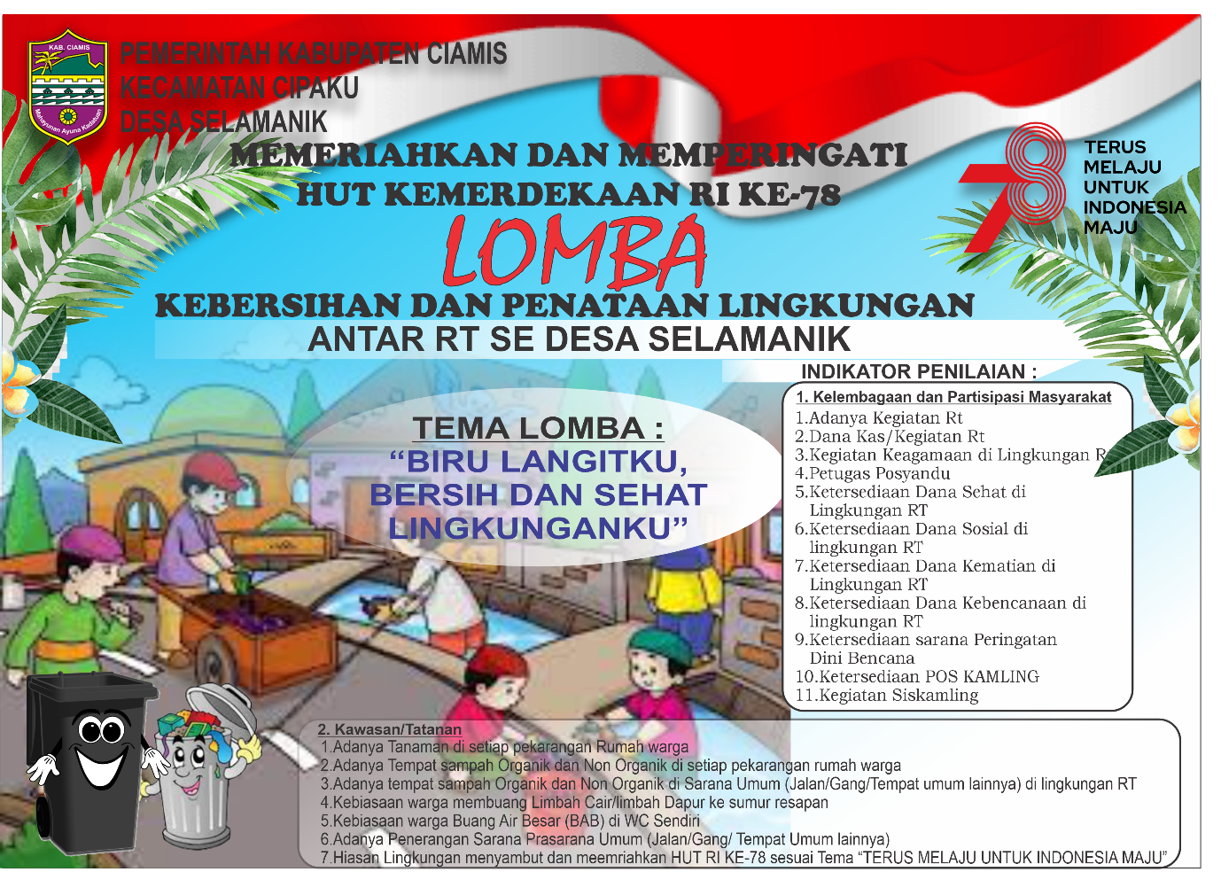 Pengumuman LOMBA Penataan Lingkungan
